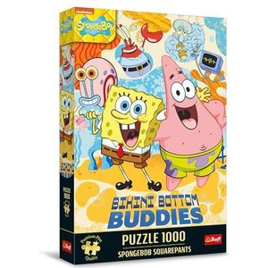 Trefl Premium Plus Quality - SpongeBob puzzel Vierkante broek - 1000 stukjes, een serie puzzels met favoriete helden, voor volwassenen en kinderen vanaf 14 jaar