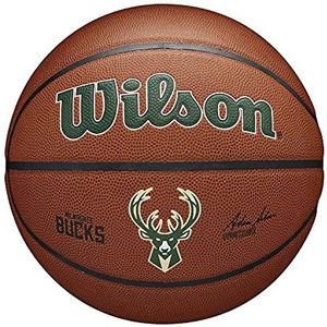 Wilson Basketbal, Team Alliance Model, MILWAUKEE BUCKS, Binnen/buiten, Gemengd leer, Maat: 7