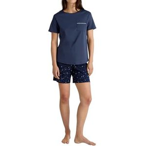 CALIDA - Korte Pyjama - Navy/Wit