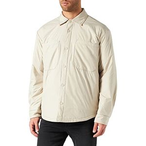 TOM TAILOR Denim Uomini Lichtgewicht overshirt 1029671, 26199 - Beige Alfalfa, XS