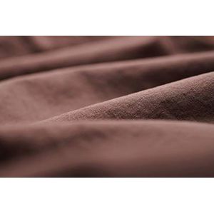 L1NK STUDIO Dekbedovertrek 135 cm glad (220 x 220 cm), 100% katoen (percal 200 draden), baksteen