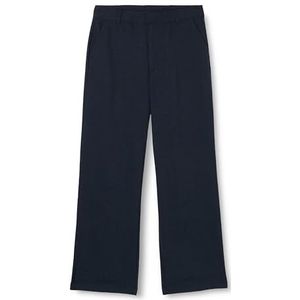 KAFFE Damesbroek, hoge taille, brede banden, volledige lengte, pak Press Folds, Midnight Marine Melange, 44