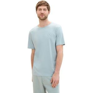 TOM TAILOR Heren T-shirt, 30463 - Dusty Mint Blue, L