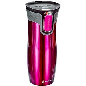 Contigo West Loop Autoseal Thermosbeker, roestvrij staal, reisbeker, koffiebeker To Go, 100% dicht, lekvrij, houdt tot 5 uur warm / 12 uur koud, 470 ml