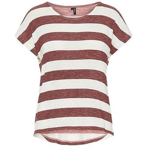 VERO MODA Dames Vmwide Stripe S/L Top Ga JRS Noos Top