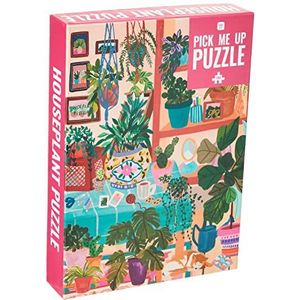 Talking Tables Legpuzzel kamerplant 1000 stukjes - met bijpassende plantenposter en trivia-blad, kleurrijk geïllustreerd ontwerp, verjaardagscadeau, cadeaus voor vrouwen, kunst aan de muur