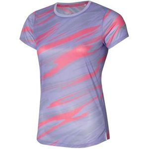 Mizuno Dryaeroflow Grafisch T-shirt voor dames (1-pak), Pastell paars, S