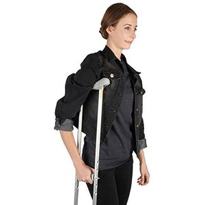 Soles Wandelkrukken paar verstelbare aluminium mannen of vrouwen lichtgewicht comfortabel duurzaam klein, zilver, 1 telling