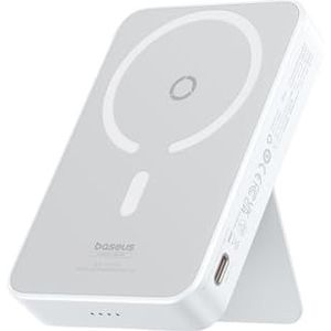 Baseus Magsafe Powerbank Magpro, magnetische draadloze powerbank, 5000 mAh mini powerbank met USB-C, PD 20 W snel opladen, Magsafe-accu, externe batterij voor iPhone 15/14/13/12, wit