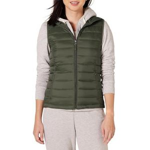Amazon Essentials Lichtgewicht Waterbestendig Packable Puffer Vest Down Alternatieve Jas, Olijf,
