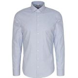 Seidensticker Flanellen Overhemd blauw, Pied De Poule