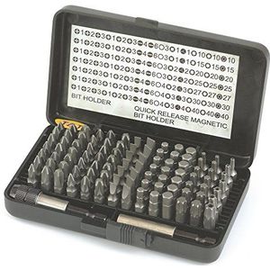 Hitachi - 754000 - Set 100 verschillende schroefpunten PH, PZ, Torx, Torx en plannen + bithouder