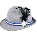 Boland - Volksfeest hoed, vilten hoed met linten en bloem, Beiers, Beierse vrouw, Tiroler hoed, accessoire, kostuum, carnaval, themafeest