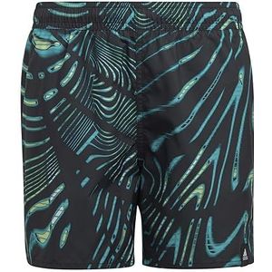 adidas HC9638 Souleaf Sho Y Swimsuit Jongens Zwart/Mint Rush 5-6A