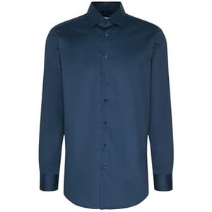 Seidensticker Zakelijk overhemd voor heren, regular fit, gemakkelijk te strijken, Kent-kraag, lange mouwen, 100% katoen, turquoise, 38