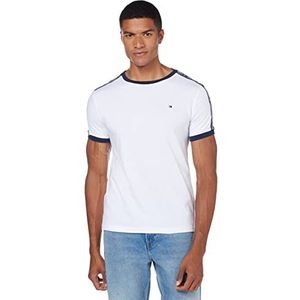 Tommy Hilfiger Rn Tee SS T-shirt met ronde hals voor heren, Wit (wit), S