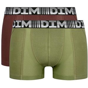 DIM - 3D Flex Air - Boxershorts - Kastanje + Kaki - Polyester