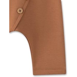 Sanetta Babybroek Bruin | Praktische en comfortabele uniseks joggingbroek van biologisch katoen. Broek met elastische tailleband en decoratieve schuine knoopsluiting | babykleding, bruin, 80 cm