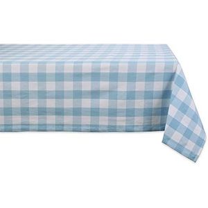 DII Tafelbladen, Katoen, Wit & Lichtblauw, 104"" x 60"" (Rechthoekig)