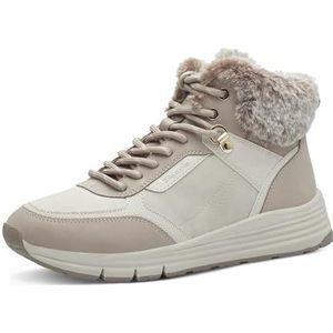 Veterboots - Color-Blocking - Leer - Ronde Neus - Platte Hak