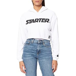 STARTER BLACK LABEL Dames Ladies Starter Cropped Hoody, wit, XL