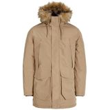 JACK & JONES Heren Jjcamp Faux Fur Parka Bf, Crockery, L, Crockery., L