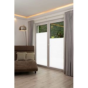 K-home Klemmfix-plissé wit 95 x 130 cm (b x l) lichtbescherming +++ moderne Crushed look +++