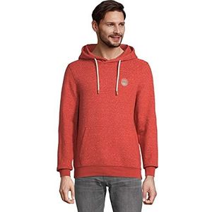 TOM TAILOR Uomini Gestreepte hoodie 1027438, 27916 - Chili Red Inject Stripe, L