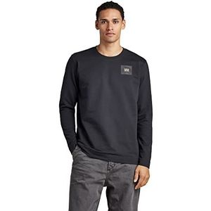 G-STAR RAW Heren Lichtgewicht Label Pullover T-shirts, zwart (Caviar D22397-d136-d301), XS