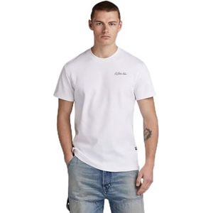 G-STAR RAW Heren Multi Gr R T-shirt, wit (White D23897-c812-110), M
