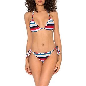 Smart & Sexy Women's Standard String Bikini Set, Rhumba Stripes, XL