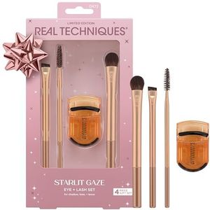 Real Techniques - Starlit Gaze Eye + Lash Set - Penselen Set - 4 Stuks - Voor Ogen en Wenkbrauwen