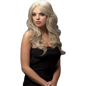 Fever Nicole Wig, Silver Blonde, Soft Wave with Side Parting, 26inch/66cm