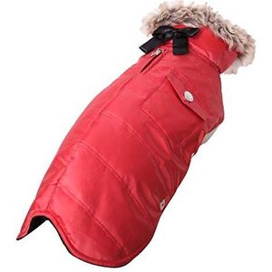Wouapy hondenmantel""Parka rood"" in maat 23, beschermt uw hond tegen weersinvloeden, Taille 38