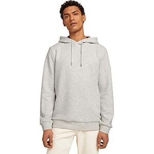 TOM TAILOR Denim Uomini Hoodie met structuur 1029024, 14341 - Light Medium Grey Melange, XS