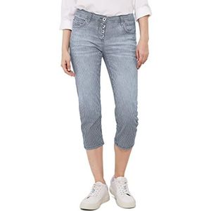 Cecil 3/4 jeansbroek voor dames, Mid Blue Used Wash, 27W x 22L