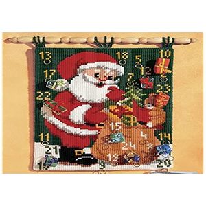 Vervaco Adventskalender Vader Kerst Kruissteek Kit, Meerkleurig