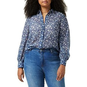 Louche Byron-Primary-Daisy Button Down Shirt voor dames, Blauw, 34