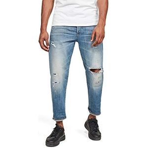 G-Star Raw heren Tapered fit jeans 5650 3D Relaxed Tapered_Tapered Fit Jeans,Blauw (Worn in Ripped Blue Faded B767-b190),27W / 30L