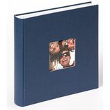 walther design fotoalbum blauw 30 x 30 cm met omslaguitsparing, Fun FA-208-L