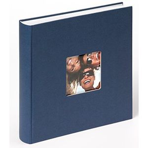 walther design fotoalbum blauw 30 x 30 cm met omslaguitsparing, Fun FA-208-L