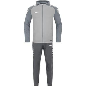 JAKO - Polyester Prestatietrainingspak Met Capuchon, Uniseks-Kind, Zachtgrijs/Steengrijs, 128