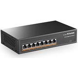 MokerLink - 8 Poorten - Gigabit PoE Switch - Metaal - 120 W, Plug and Play, Ventilatorloos