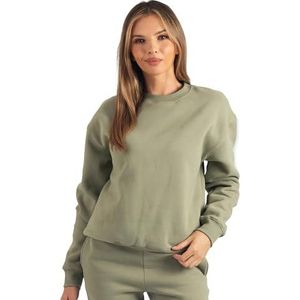 Carlheim Sweatshirt voor dames Harper Branded, olijfgroen, XS