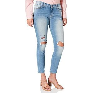 7 For All Mankind Pyper Crop Skinny Jeans voor dames, Blauw (Vuurwerk Indigo 0yi), 27W x 27L