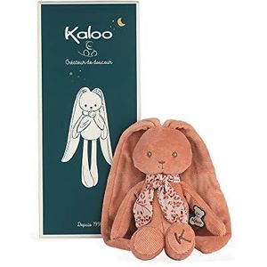 KALOO - Lapinoo K972201, pluche haas, eerste knuffeldier van corduroy, 35 cm, terracottakleuren, superzacht materiaal, geschenkdoos, vanaf de geboorte, okerkleurig