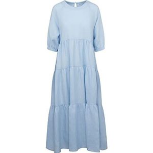 Seidensticker Dames Regular Fit blousejurk driekwart mouw jurk, lichtblauw, 40, lichtblauw, 40