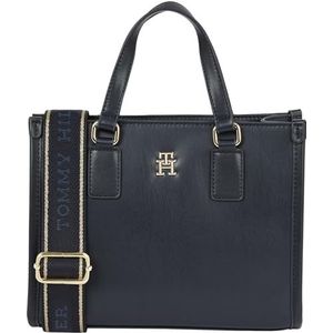Tommy Hilfiger Dames TH MONOTYPE Mini Tote Crossovers, Space Blue, One Size, Ruimte Blauw, One Size