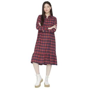 TRENDYOL Frau Jung Maxi Shift Regular Fit geweven stof jurk, rood, 36