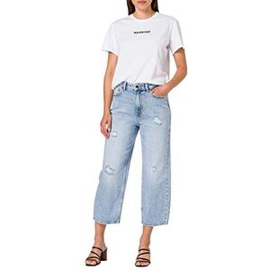 7 For All Mankind Dames Tee Cotton Printed Mankind Wit T-shirt, wit, XS